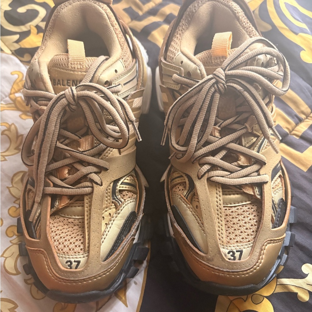Balenciaga Brown and Gold Sneakers - Picture 2 of 3